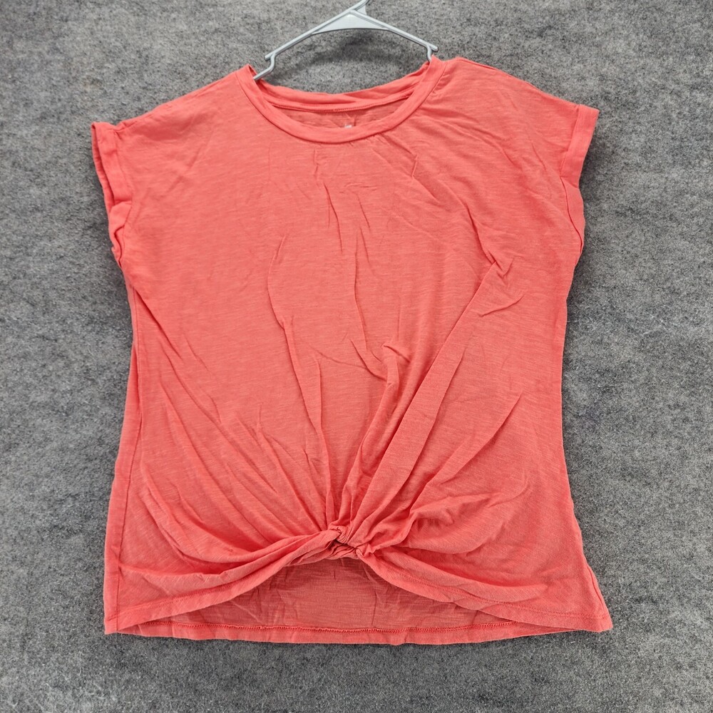 24/7 Maurices Shirt Womens Large Short Sleeve Orange
